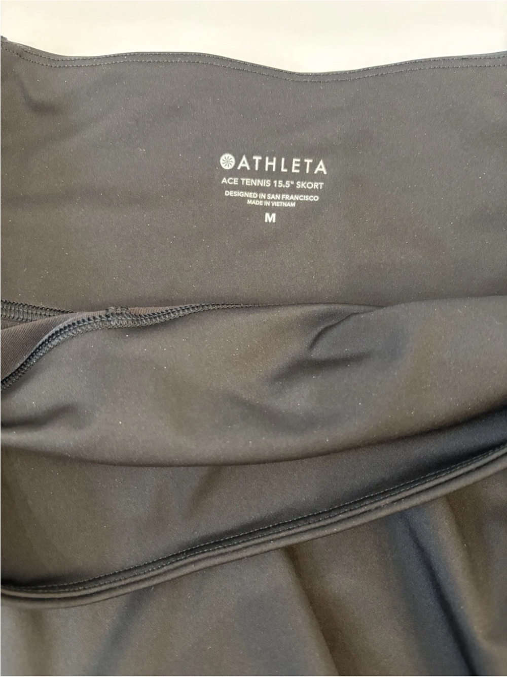 Athleta Ace Tennis Skort Black Women’s M Athletic Built In Shorts - Picture 4 of 6